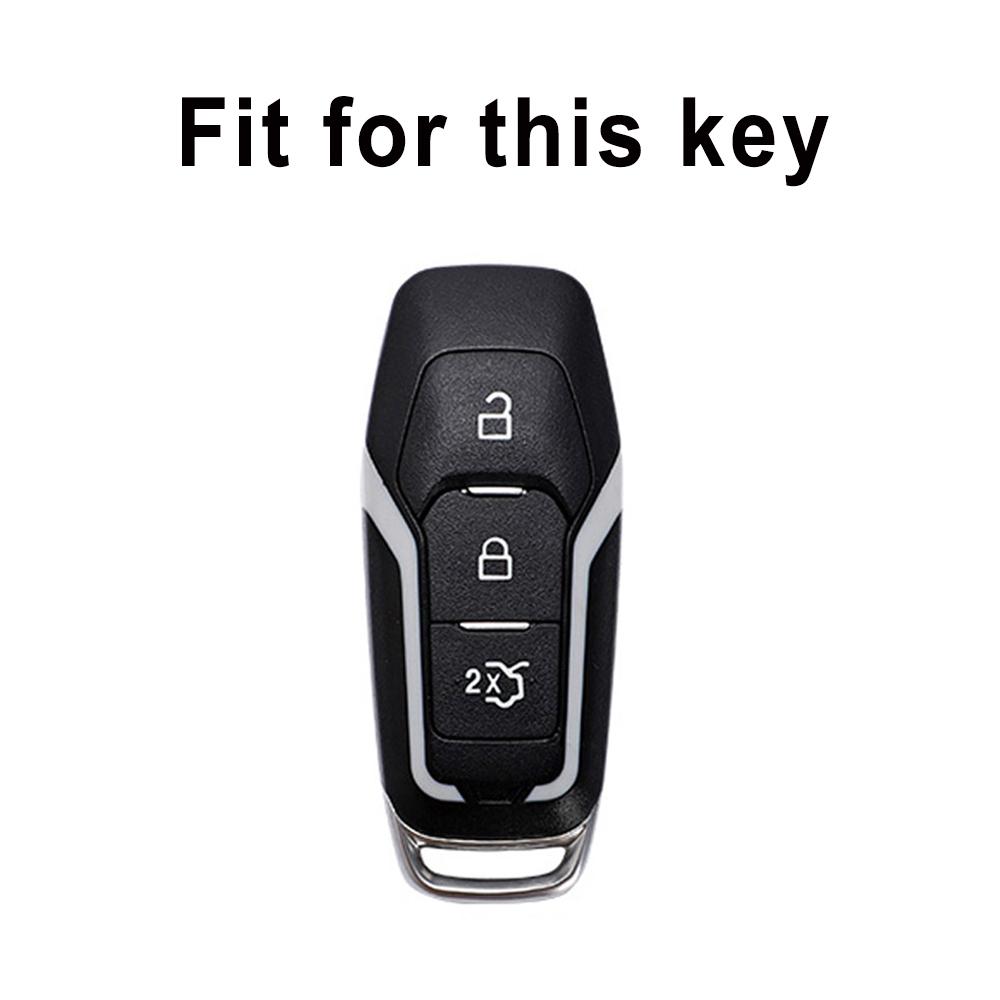 Shell Fob For Ford Fiesta Kuga MK3 4 Focus 3 4 ST Mustang F-150 Explorer Edge Mondeo 5 MK5 TPU Leather Car Key Case Cover Holder