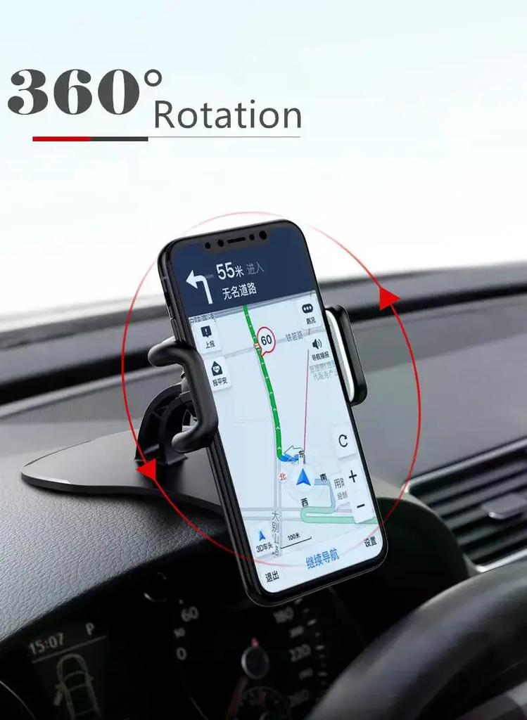 Multi Angle Rotatable Car Phone Stand Universal Dashboard Mount with Secure Auto Grip Technology