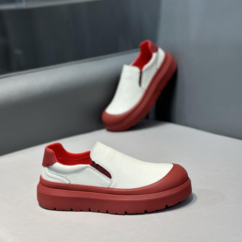 Retro spring new low-top casual shoes soft sole solid color wear-resistant trendy lazy xs