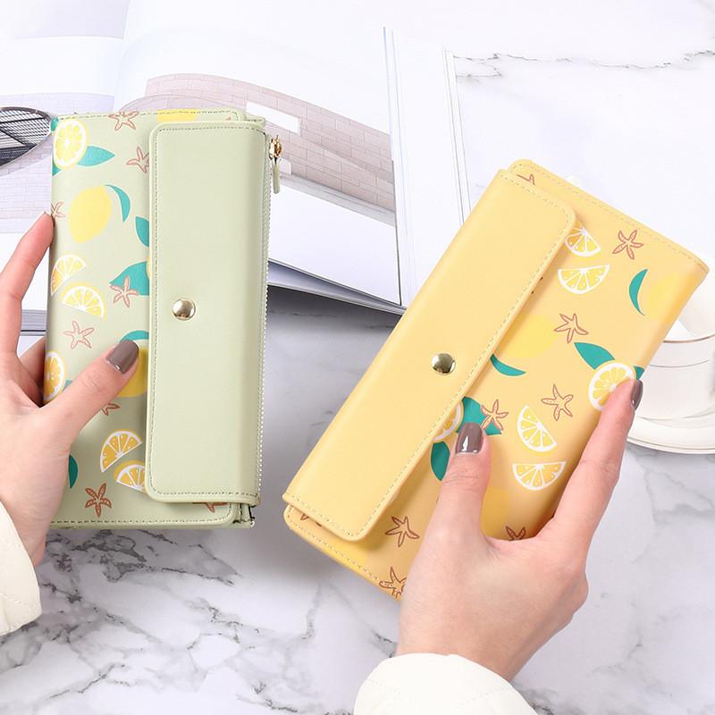 Cute Korean Style Long Wallet For Women With Multiple Card Slots High Quality Student Coin Purse