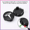 4Pcs 56MM Car Badge Emblem Wheel Center Hub Caps Rim Hubcap Cover For Tesla Model S Model X Model Y Cybertruck Model 3 Model Y