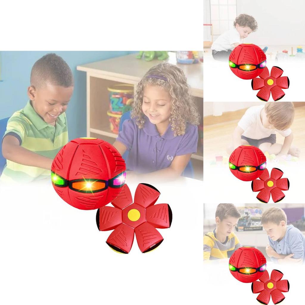 Colorful Glow In The Dark Flying Saucer Bouncy Ball For Indoor Outdoor Fun Toys