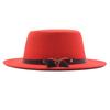 Nouveau chapeau haut de forme à dessus plat pour l'automne et l'hiver, accessoires en fourrure de lapin, chapeau en laine, chapeau panama jazz, chapeau en feutre à larges bords