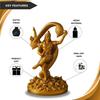 'Shivji Vasuke' Gold Antique Resin Figurine Idol Statue Shiva Murti with Vasuke Showpiece for Mandir Home Decor, Height 6 Inches, Religious