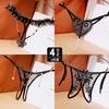 [Free Shipping] 2/4 Independent Packs, Black Sex Underwear Women's Open File Is Free of Temptation, Sexy Thong