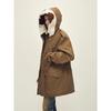 Chic Parka Women's Merino Cow Print Hooded Fur Coat