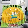1Pc Adventure Time Print Flannel Blanket, High quality Comfortable for All Seasons, Home Decor, Warmth and Comfort, Perfect for Christmas Gifts 03