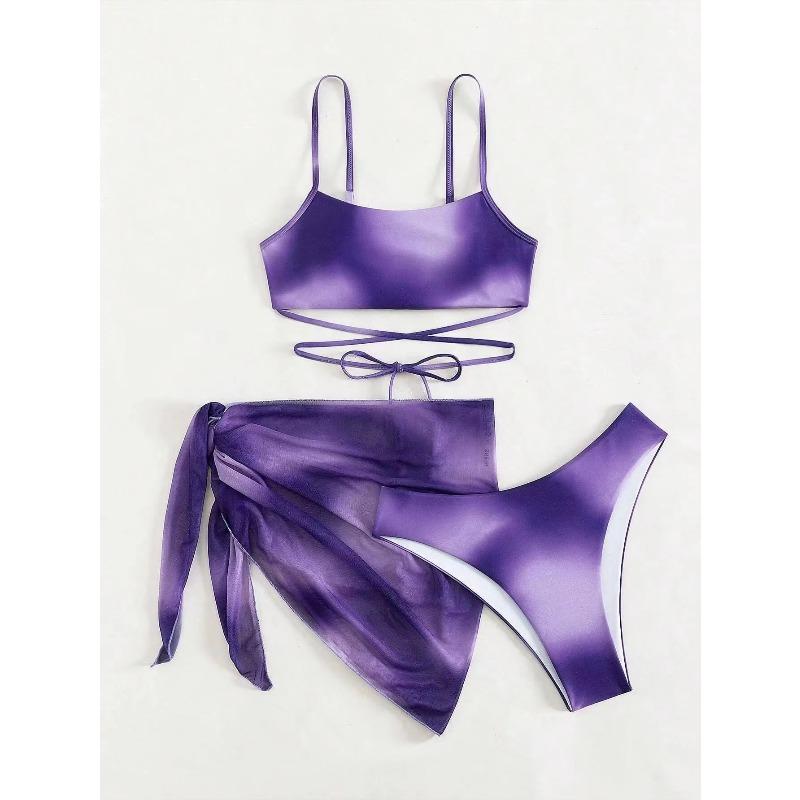 Sexy Women Brazilian Swimsuit Push Up Bra Bikini Set 3 Piece Swim Suit Skirt Swimwear Beachwear Bathing Maillot De Bain Femme