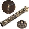 GOTOTOP Incense Stick, Portable Incense Tower Holder Bronze Tone Dragon Phoenix Relief Craft Ornaments Tea Room Decoration Vertical Stick Incense