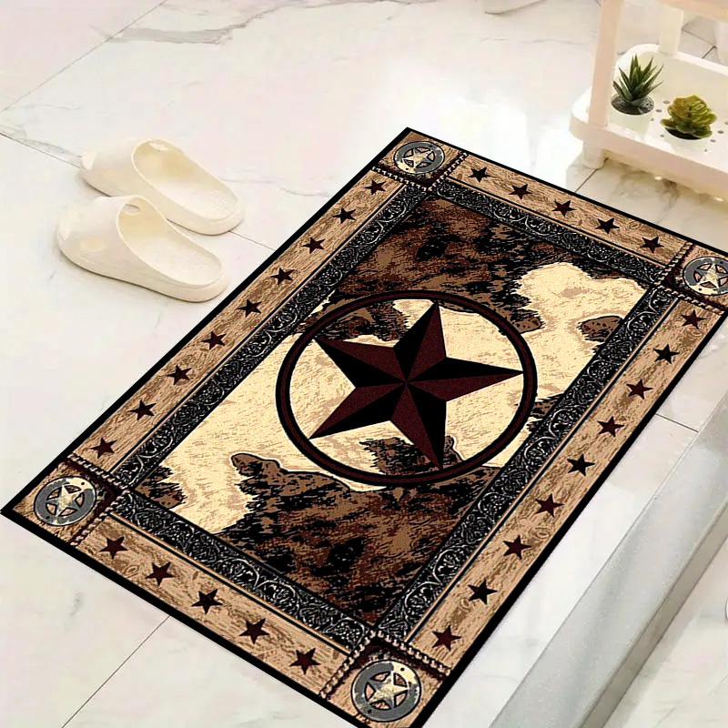 Western Texas Star Carpet Rug for Living Room Bedroom Home Sofa Decoration,Kids play Non-slip Floor Mat