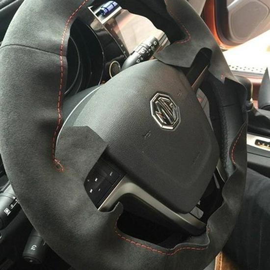 Suede Hand-Stitched Steering Wheel Cover for MG5, MG3, MG6, GT, GS, and Roewe
