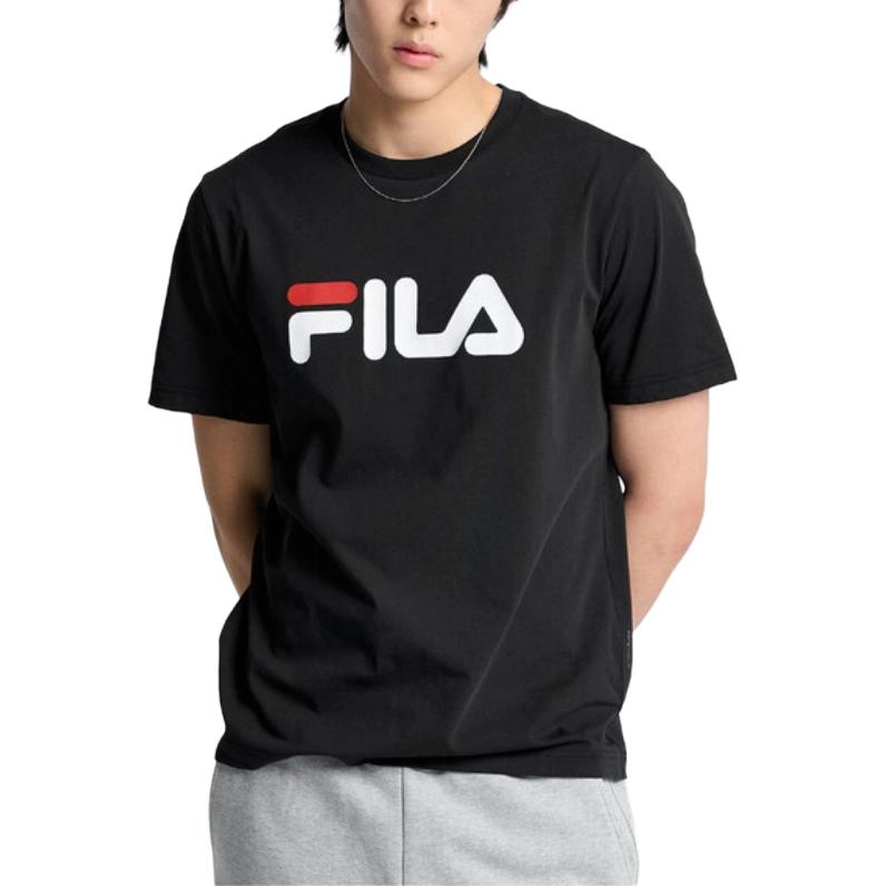 Fila T Shirts Unisex Black Crew Neck FS262RS01X018-BLK