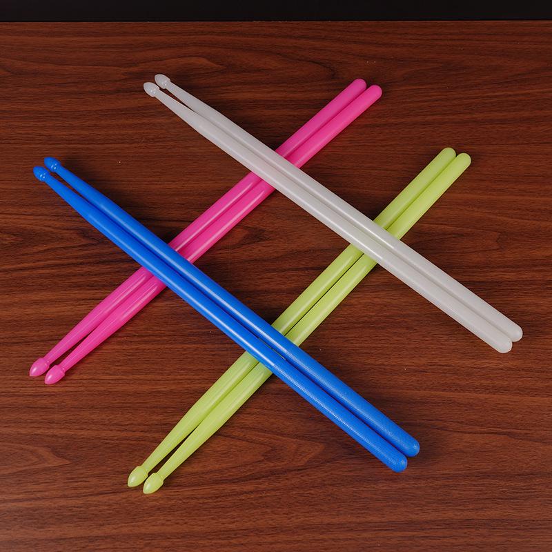 Luminous Colored Maple Wood Drumsticks with Nylon Tips - Beginner Model