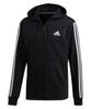Adidas MUSTHAVES Sweatshirt Training Größe Größe Herren 3-Streifen Full-Zip (Fleece-Futter) Tragen, FSD66, Schwarz/Weiß (DT9896), J/L (Japan L)