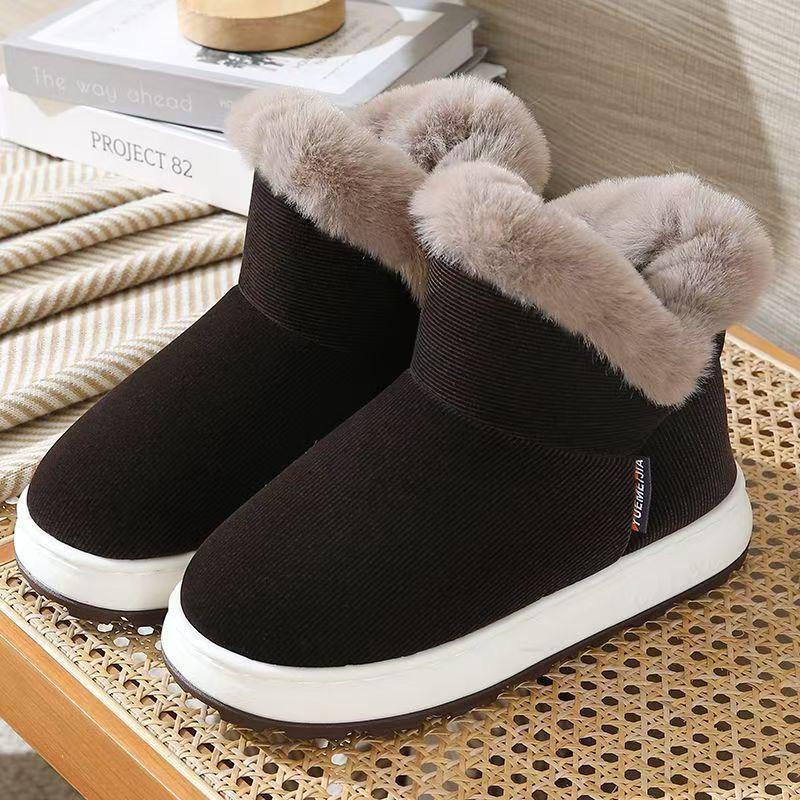 

Зимние высокие хлопковые ботинки с меховой подкладкой: Теплые, Удобные, Нескользящие Шлепанцы на Сухожильной Подошве для Пар 42-43 fits 41-42 кофейный