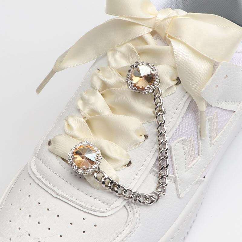 Shoe Buckle Clips Shoelace Chain Charms Sneakers Colorful Crystal Gemstone Decoration Ornaments Pendant Trend Accessories AF1