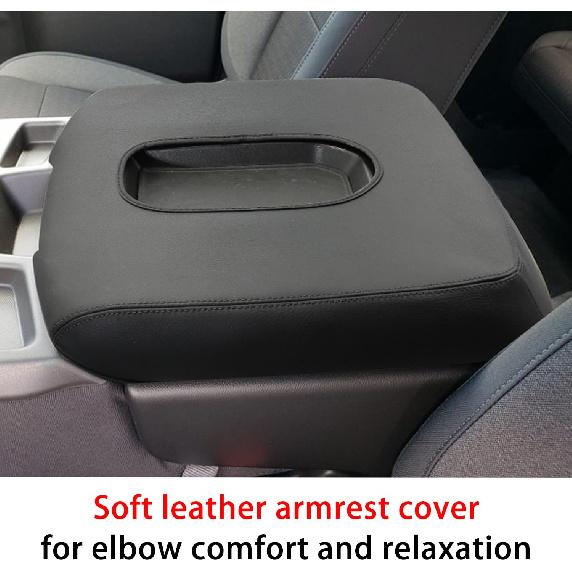 Center Console Armrest Cover for Chevy Silverado/GMC Sierra Accessories 2019-2024 2025 Arm Rest Box Pad Middle Console Lid Cushion Leather Protective