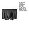 Men Boxer Underwear Elastic Mid-rise Solid Color Slim Fit Boxer Briefs Breathable