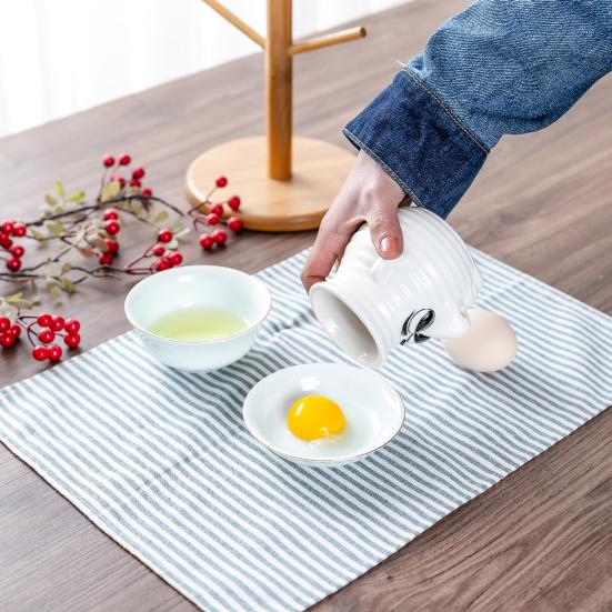 Egg White Separator Funny Egg Yolk Separator Tool Ceramic Novelty Kitchen Gadget for Baking Halloween Thanksgiving Christmas Gifts