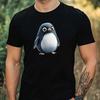 Mens Winter Penguin Print Cotton T-Shirt Size XS To 5XL-