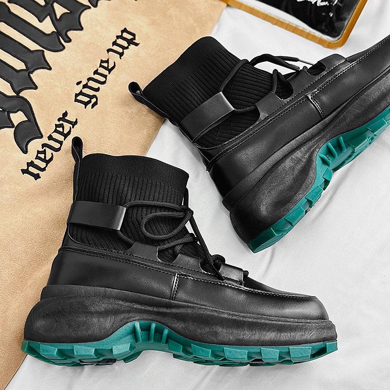 Martin Boots Leather Boots Platform Autumn and Winter New Men's Boots Snow Boots Men's Martin Boots