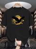 EAGLE Short-Sleeve Unisex T-Shirts for Summer, Stylish And Trendy Printed Shirts for Men, Casual Round Neck Tops Suitable for Teenage In Spring And S