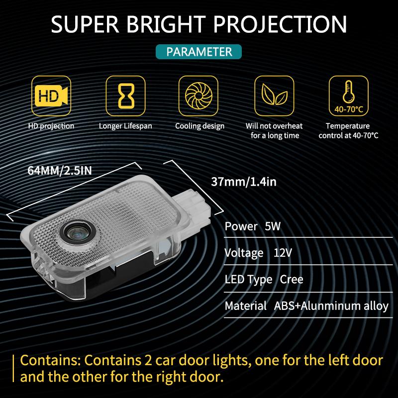 Led Car Door Projector Light Laser Welcome Lamps For Subaru Outback Legacy Impreza Tribeca Forester XV Car Accessories
