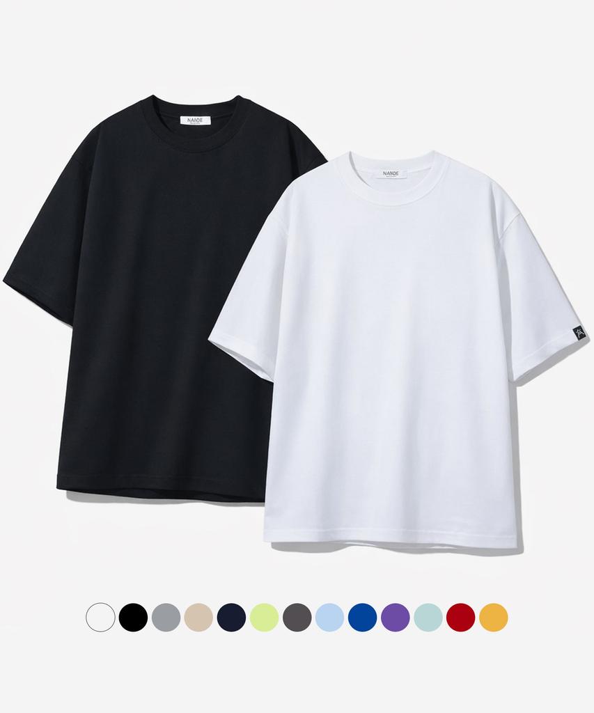 Nande Point Label Oversized Short Sleeve T-Shirt 13 Colors (Type A)