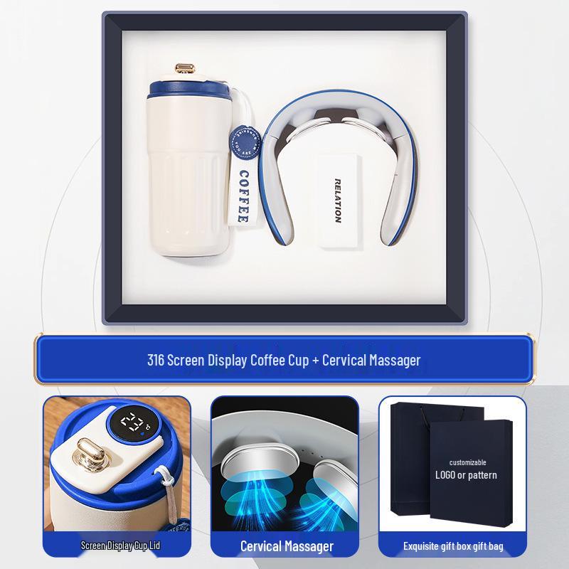 Customized Business Gift Set: Coffee Cup & Power Bank for Company Events