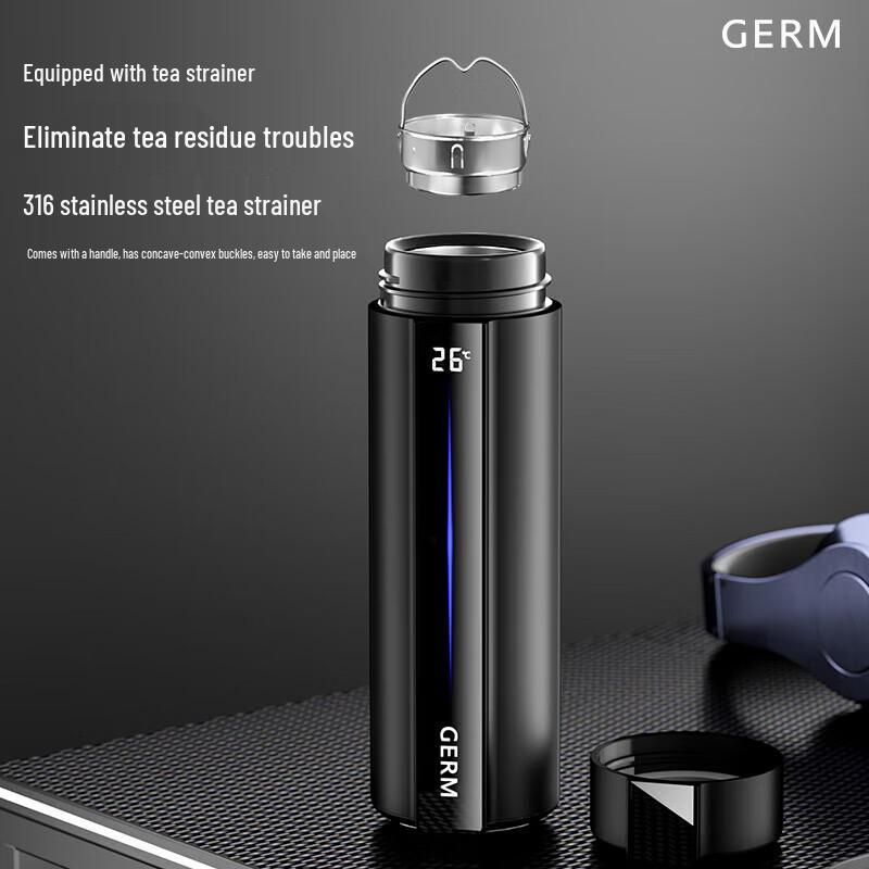 Germ Smart Digital Display Thermos Bottle