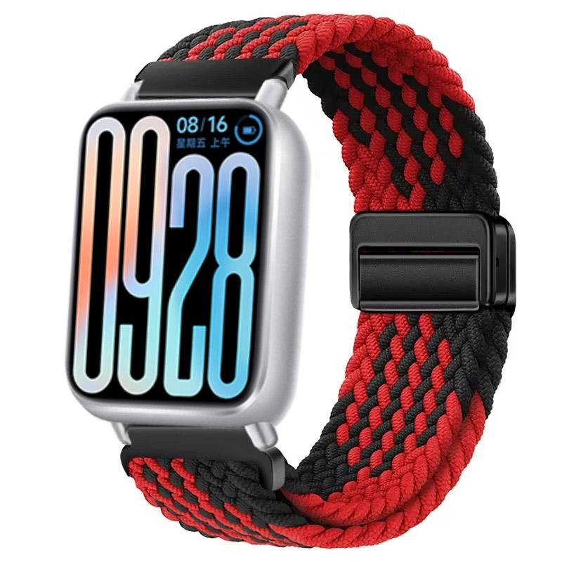 Bracelet en nylon pour Xiaomi Band 8Pro/9Pro Tressé à boucle magnétique Respirant Réglable Bracelet pour Redmi Watch 5-4 Bracelet de montre