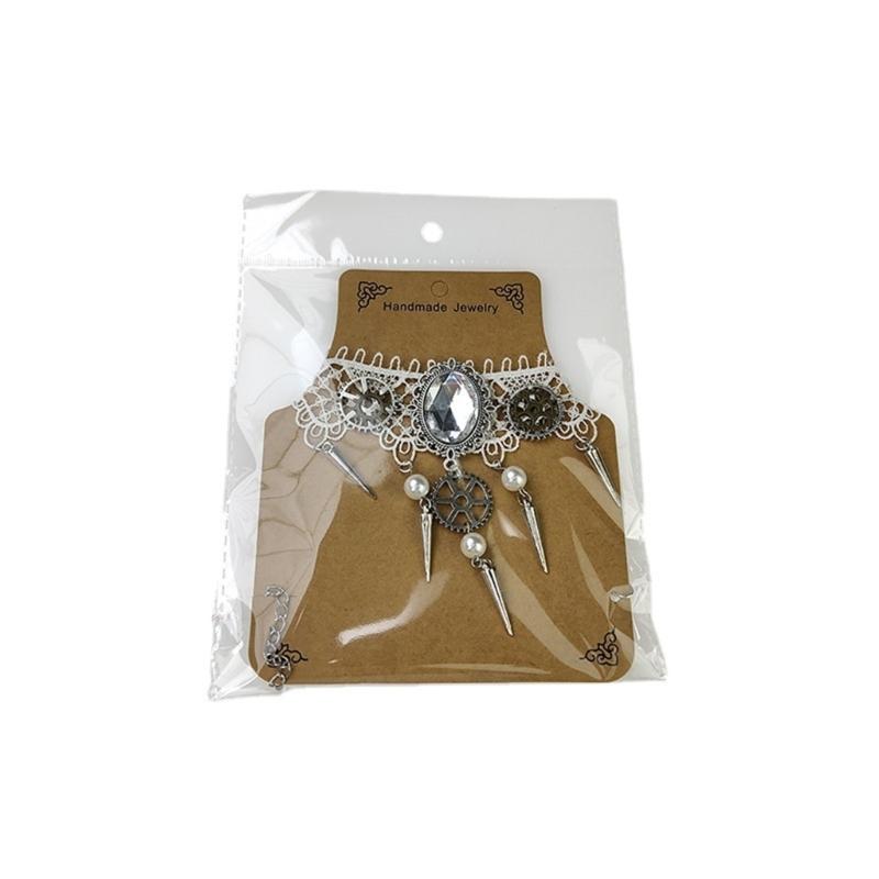 Collar Necklace with Lace and Gears Household Decoration for Wedding Birthday Party Decoration Accessory