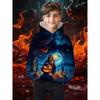 Autumn 3D Halloween Printed Hoodies Fashionable Casual Sports Long Sleeved Children's Boy Hooded Sweatshirts
