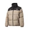 Li-Ning Sports Lifestyle Series Casual Fashion Simple Versatile Warm Stand Collar Color Block Zipper Short Down Jacket Unisex Outerwear AYMV431-14