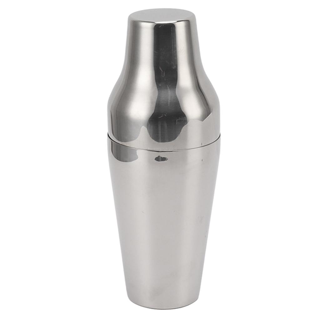 Stainless Steel Drink Shaker French Style 2 Section Martini Mixer Drink Shaker for Bar Home Camping