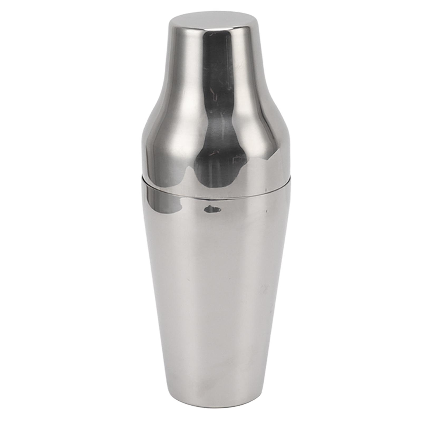 

Stainless Steel Cocktail Drink Shaker French Style 2 Section Martini Mixer Drink Shaker for Bar Home Camping Trips Picnic Party