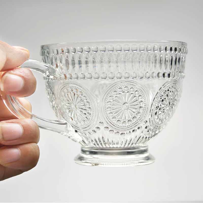 Retro High-Value Drinking Cup, Breakfast Milk Cup, Cold Extraction, Coffee Cup, Relief