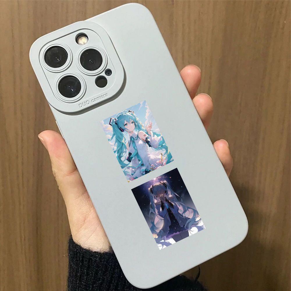 63PCS of Hatsune Miku Stickers for Anime and Cartoon-themed Water Bottles, Tablet PCs, and Waterproof Decorative Stickers
