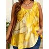 Fashionable Creative Retro Plus Size Summer Vacation Casual 3D Printed Vest Comfortable Soft Breathable Loose Fitting Summer Sleeveless Women's Vest