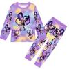 19801 Kids Girls Lily Lovebraids Anime Print Long Sleeves T-shirt Trousers Sets