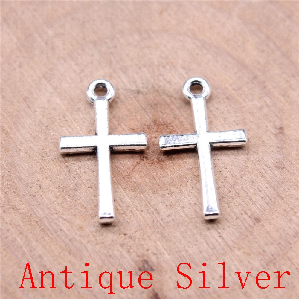 Heart Cross Shaped Charms Pendant For Bracelet Necklace Jewelry Making Craft Findings