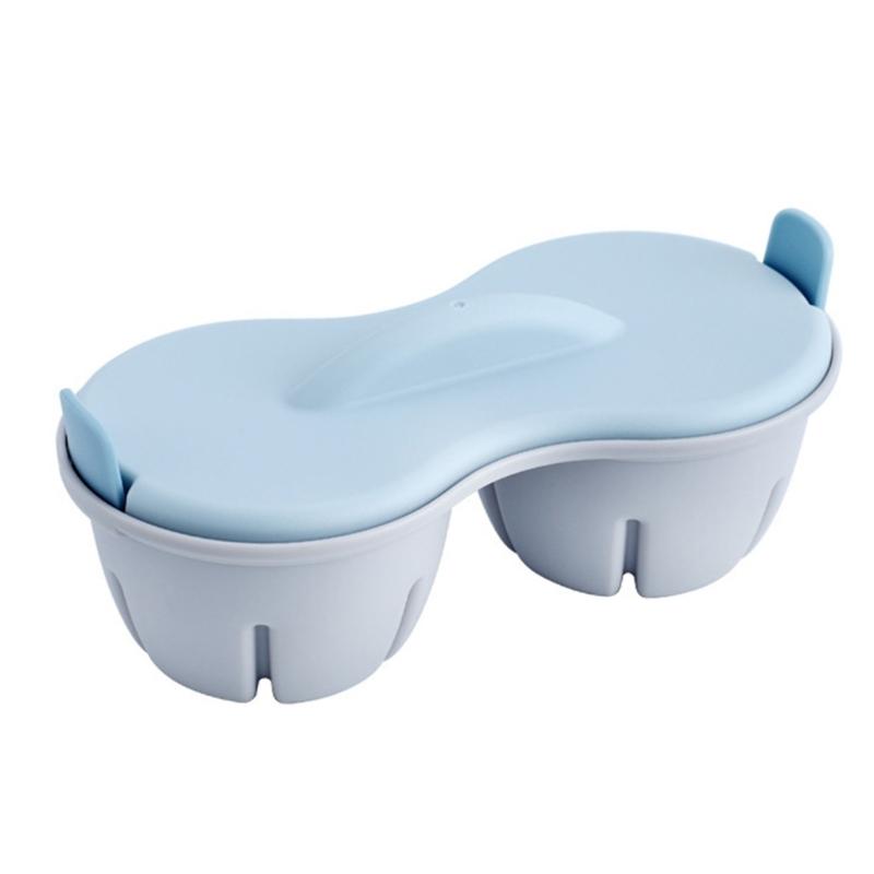 Convenient Microwave Safe Eggs Steamer Quick Steam Eggs Using Plastic Texture Suitable for Students Office Worker