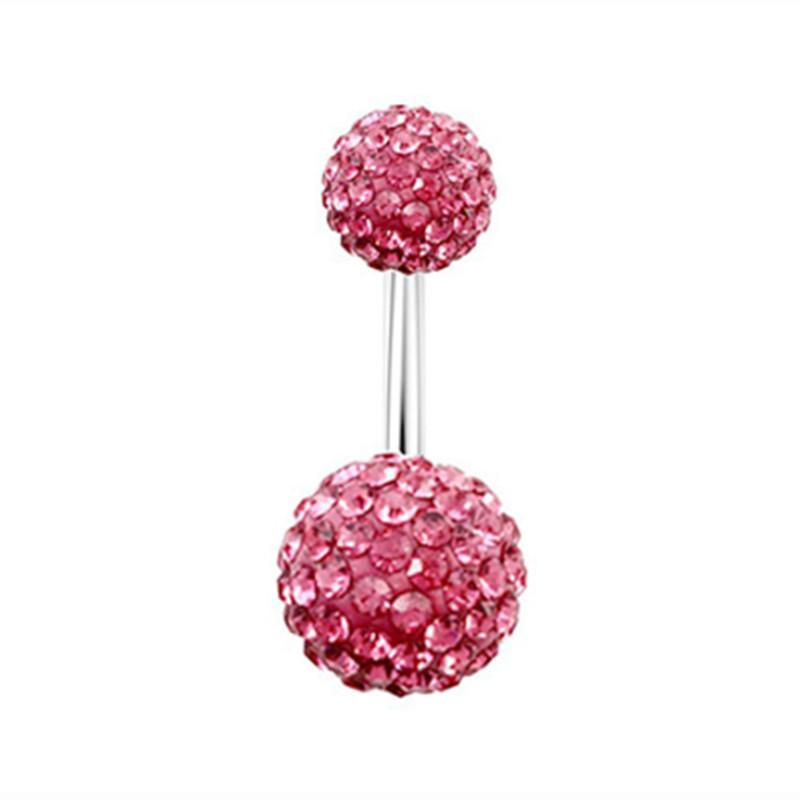 Anello Ombelico a Forma di Cuore Ornamento Goccia d'Acqua 14G Bilanciere Piercing Ombelico Pendente Belly Nombril Piercing Gioielli Donna