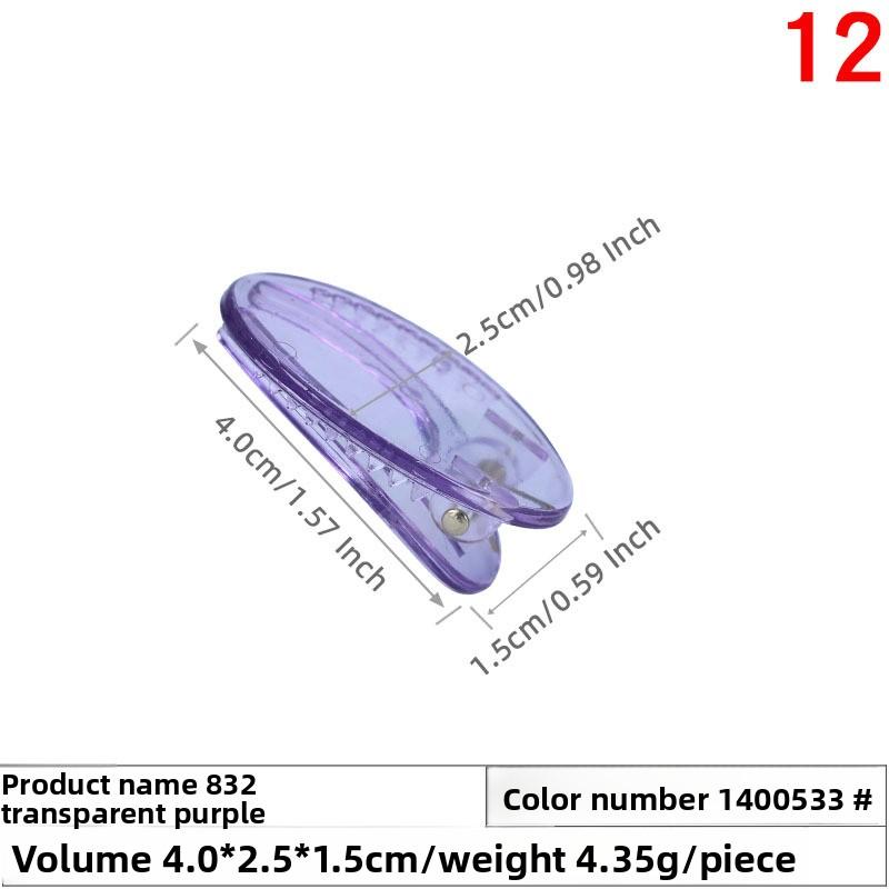 Oval Duckbill Clip Transparent Candy-colored Hair Clip Handcrafted Hair Accessory Made of Cream Glue