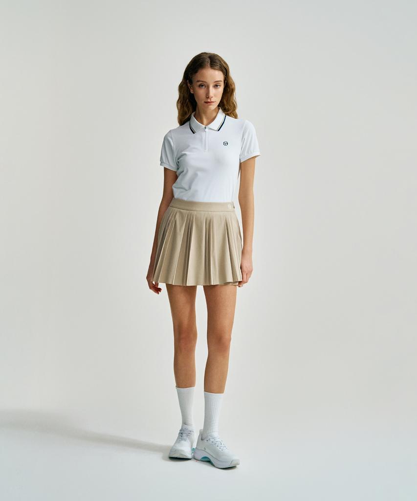 SERGIO TACCHINI W Asymmetrical Woven Pleated Skirt