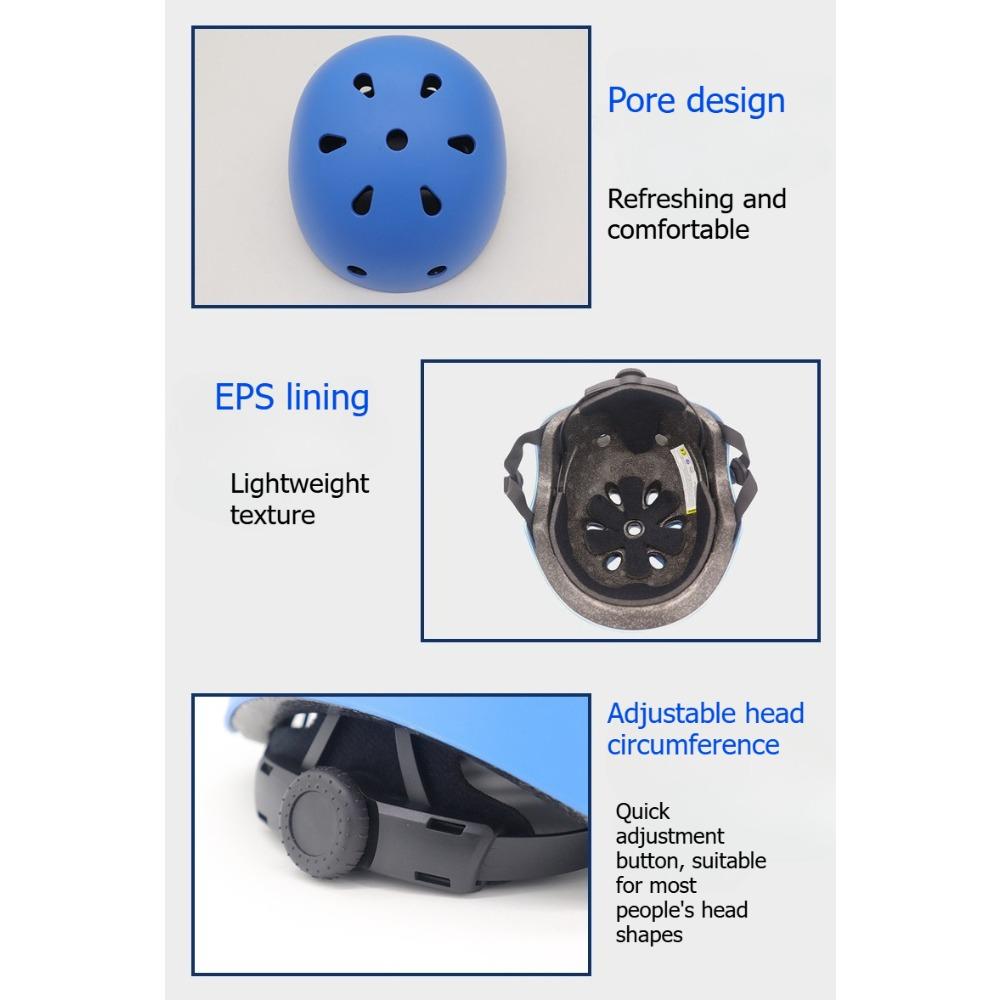 Skateboarding Protective Gear, Thickened, Helmets, Balance Bikes, Ice Skating, Knee Pads, Roller Skating Protective Gear, 7-piece Set