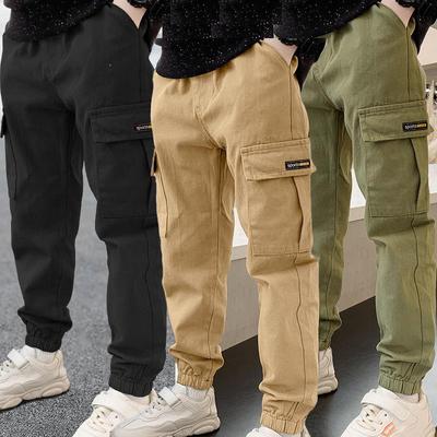 Spring Autumn Boys Pants Casual Long Style Trousers for Kids Teenage Children Loose and Casual Sport Outdoor Pants