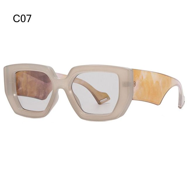 Dik frame zonnebril voor dames heren Vintage vierkante zonnebril Moderne tinten Retro mannelijke vrouwelijke zonnebrillen
