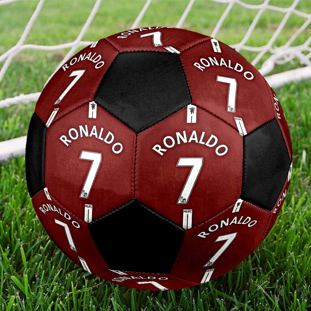 Cristiano Ronaldo Size5 Soccer Ball, Colorful, Suitable for All Ages, Machine-stitched, PVC Material, Competition Grade,durable and High Bounce