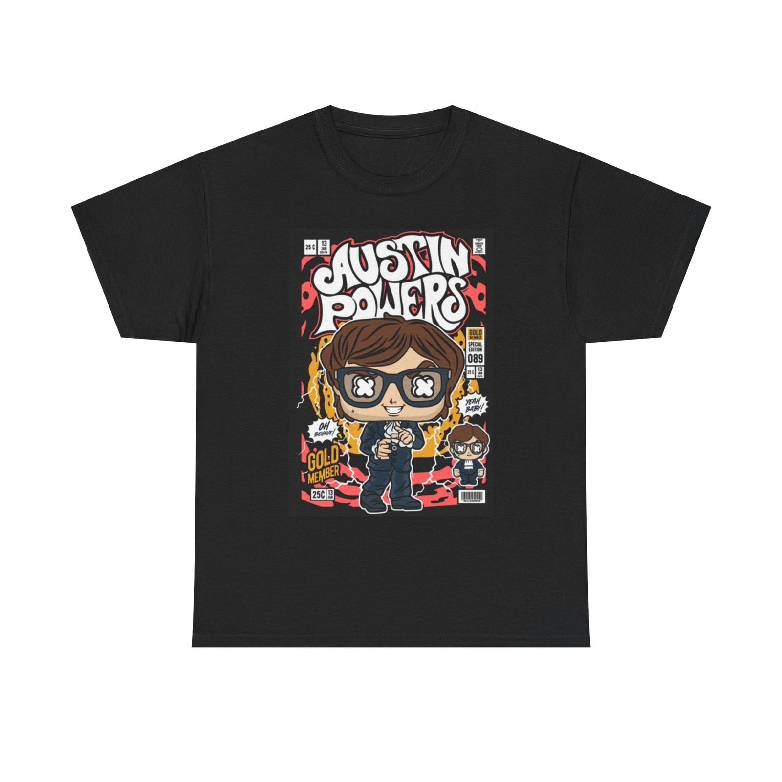 Men s and Women s T-shirts Austin Powers Cartoon Graphic S